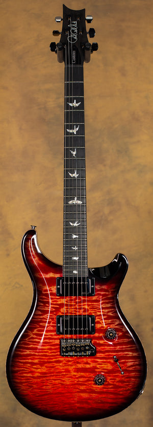 2023 PRS Custom 24 Wood Library Blood Orange Smokeburst Quilt