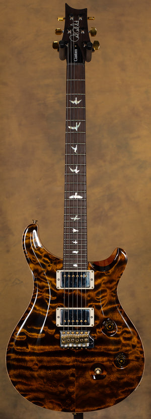 2023 PRS Custom 24 Wood Library 10 Top Quilt Yellow Tiger Brazilian Fingerboard