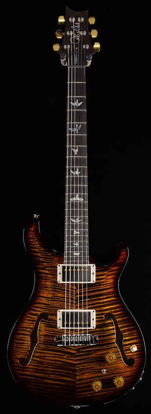 PRS Hollowbody II Piezo Black Gold Wraparound Burst 10 Top (829)