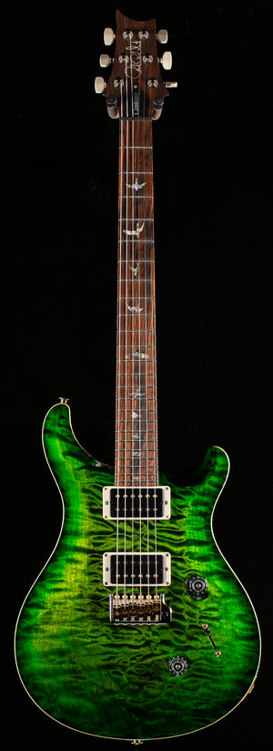 PRS Wood Library Custom 24 Jade Green Burst Quilt 10 Top Torrefied Maple Neck (166)