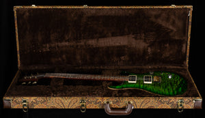 PRS Wood Library Custom 24 Jade Green Burst Quilt 10 Top Torrefied Maple Neck (166)