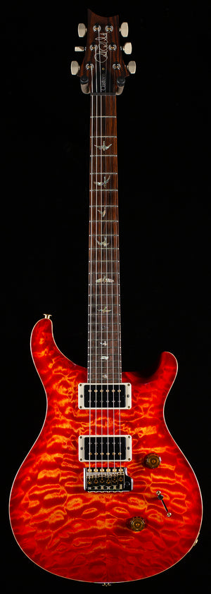 PRS Wood Library Custom 24 Blood Orange Quilt 10 Top Torrefied Maple Neck (814)