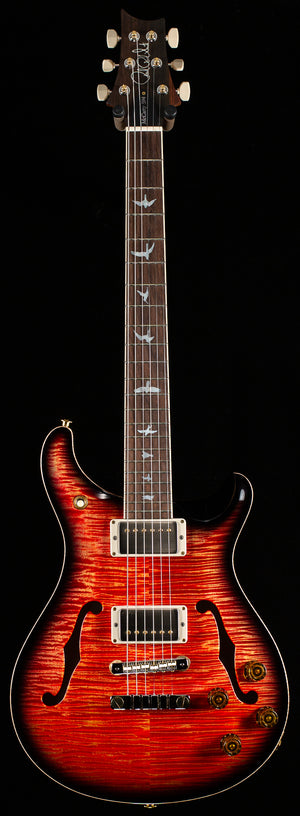PRS Wood Library McCarty 594 Hollowbody II Torrefied Maple Neck Brazilian Rosewood Blood Orange Smokeburst 10 Top (402)