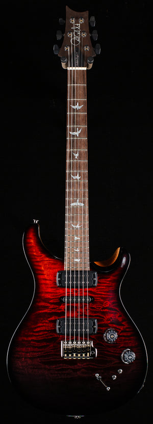 PRS Willcutt Exclusive Wood Library Modern Eagle V Fire Red/Gray Black Fade Quilted Maple 10 Top (215)