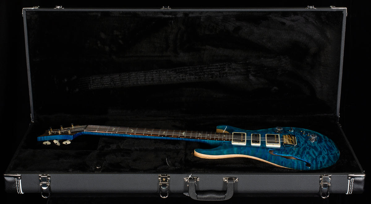 PRS Wood Library Willcutt Exclusive Special Semi-Hollow Quilt Maple Carroll Blue 10 Top (061)