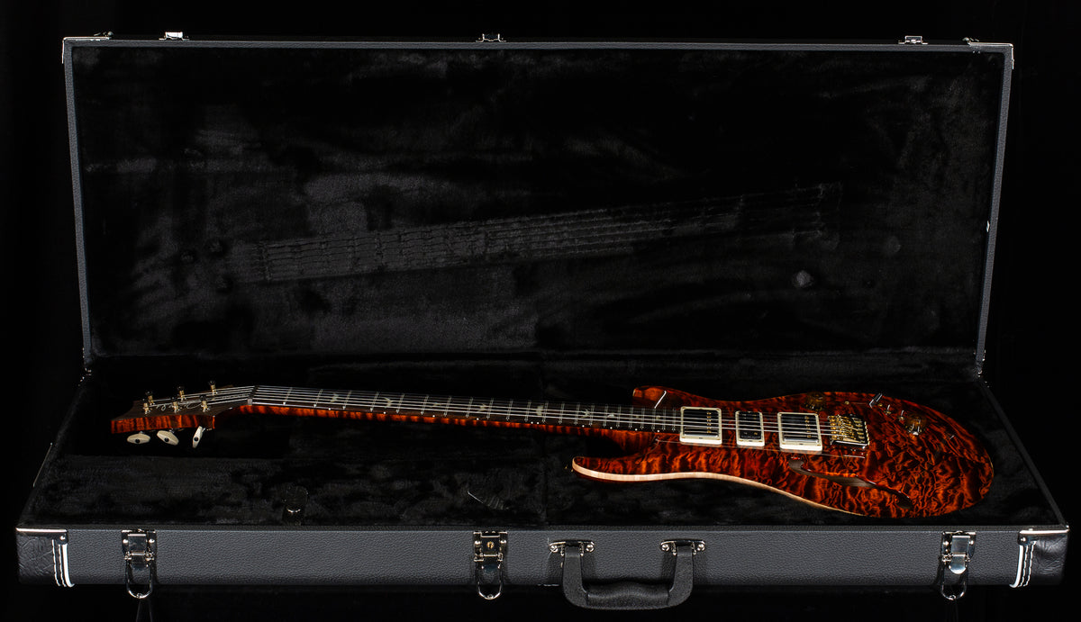 PRS Wood Library Willcutt Exclusive Special Semi-Hollow Quilt Maple 10-Top Orange Tiger 10 Top (773)