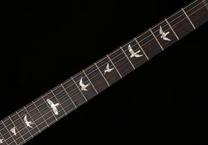 PRS Custom 24 Black Rainbow Holoflake Top Natural Back (030)