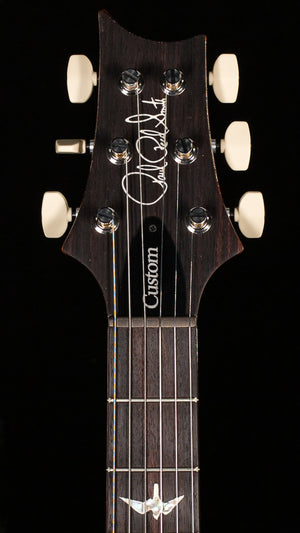 PRS Custom 24 Black Rainbow Holoflake Top Natural Back (030)