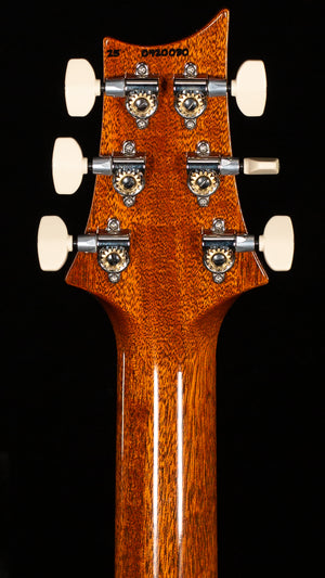 PRS Custom 24 Black Rainbow Holoflake Top Natural Back (030)