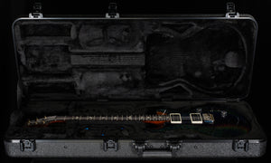 PRS Custom 24 Black Rainbow Holoflake Top Natural Back (030)