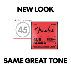 Fender SubSonic 7250M Bass Strings, Nickel-Plated Steel, Long Scale, Gauges .045-.105