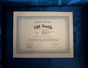 Old South Custom Guitars Small Block Inca Silver