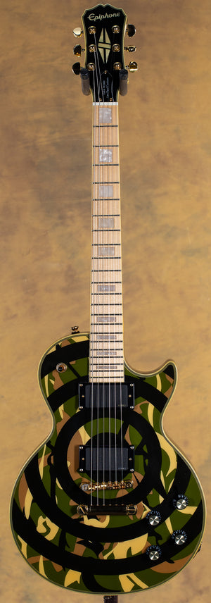 2011 Epiphone Zakk Wylde Bullseye Camo Les Paul Custom w/ Case