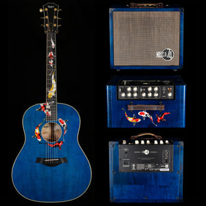 Taylor 2025 Custom #41 Koi C17e Acoustic-electric Guitar & Circa 74 Koi Amp Bundle, Living Jewel Blue (074)