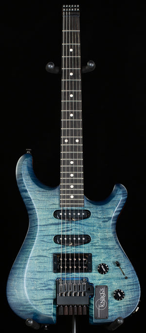 Knaggs Severn H HSS Headless Blue Marlin T2 Maple Top (620)
