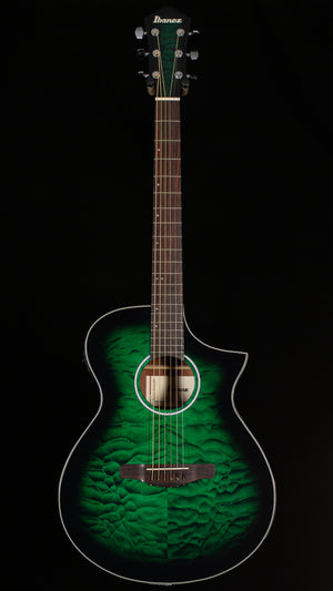 Ibanez AEWC16QA Acoustic Electric Guitar Trans Emerald Burst (748)