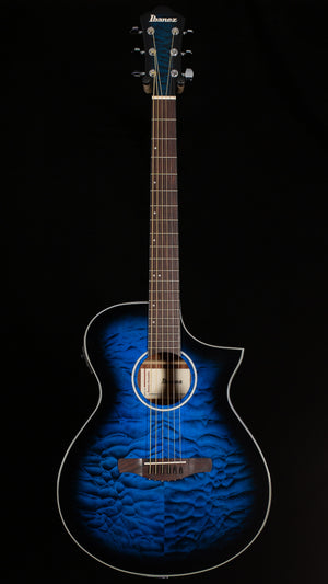 Ibanez AEWC16Q Acoustic Electric Guitar Trans Blue Sunburst (808)