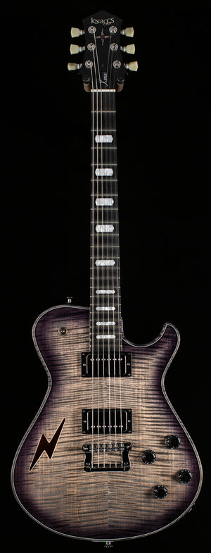 Knaggs Influence Kenai HB Lightning Bolt F-Hole T1 Top Charcoal Burst (286)