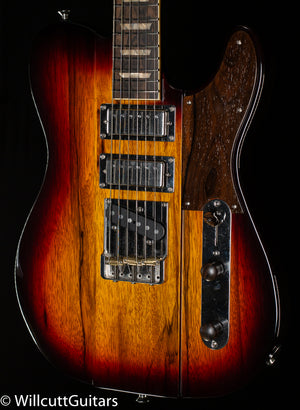 B3 Gene Baker Phoenix V Black Limba Faded Dark Cherry Burst (013)