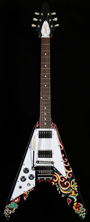Epiphone Jimi Hendrix "Love Drops" Flying V Ebony Lefty (582)