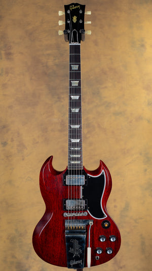 2024 Gibson Custom Shop 1964 SG Standard Reissue Maestro Ultra Light Aged Cherry Red