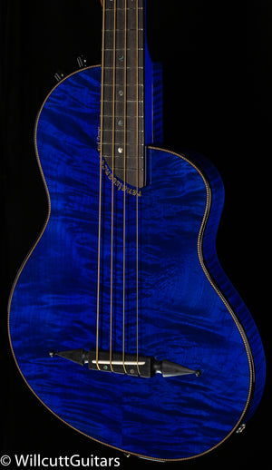 Rick Turner Renaissance RB4 Standard AmpliCoustic Bass Quilted Maple Top Blue Lagoon (870)