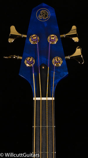 Rick Turner Renaissance RB4 Standard AmpliCoustic Bass Quilted Maple Top Blue Lagoon (870)
