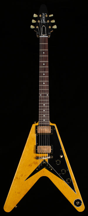 Gibson Custom Shop 1958 Korina Flying V Black Pickguard Natural (284)