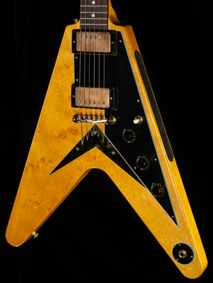 Gibson Custom Shop 1958 Korina Flying V Black Pickguard Natural (284)