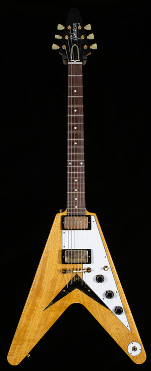 Gibson Custom Shop 1958 Korina Flying V White Pickguard Natural (313)