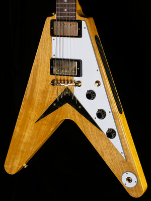 Gibson Custom Shop 1958 Korina Flying V White Pickguard Natural (313)