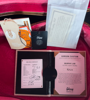 2022 Gibson Custom Shop 1959 Les Paul Standard Washed Cherry Sunburst Murphy Lab Ultra Light Aged