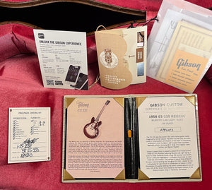 Gibson Custom Shop 1958 ES-335 Reissue Triburst Murphy Lab Light Aged NH (143)