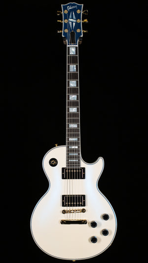 Gibson Custom Shop Les Paul Axcess Custom Metallic White Sparkle /Sapphire Blue Headplate (570)