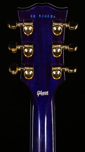 Gibson Custom Shop Willcutt Cavern Collection Les Paul Custom Quilt Transparent Blue Chambered (624)