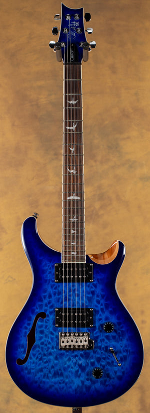 2023 PRS SE Custom 22 Quilted Limited-Edition Semi-Hollow Electric Guitar Faded Blue Burst