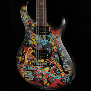 PRS SE Ed Sheeran Hollowbody I Baritone Piezo Drip Paint Artwork (024)