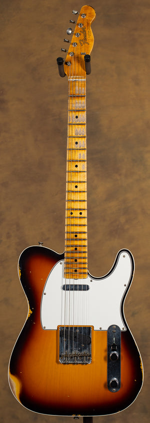 Fender Custom Shop Telecaster Custom Relic Faded 3 Tone Sunburst