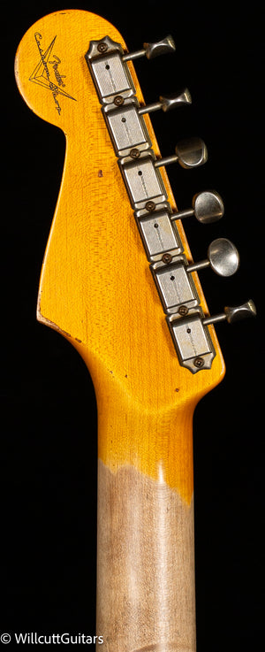 Fender Custom Shop 1960 Stratocaster Heavy Relic Aged Black/3-Tone Sunburst (659)