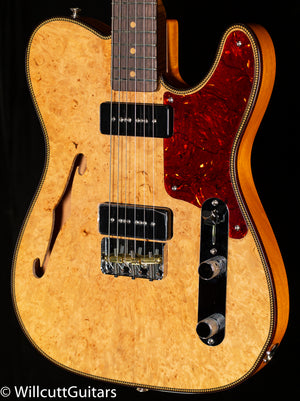 Fender Custom Shop Artisan Dual P90 Maple Burl Tele NOS, Rosewood Fingerboard, Aged Fender Custom Shop Artisan Telecaster Dual P90 Maple Burl Aged Natural