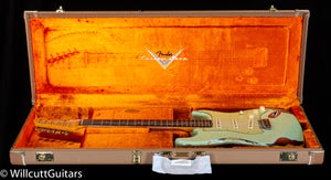 Fender Custom Shop 1962 Stratocaster Heavy Relic Faded Aged Surf Green over 3-Color Sunburst (854)
