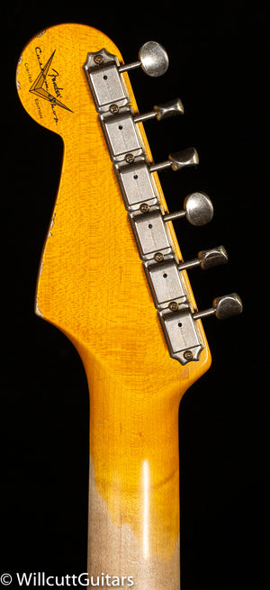 Fender Custom Shop 1962 Stratocaster Heavy Relic Aged Olympic White over 3-Tone Sunburst (531)