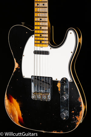 Fender Custom Shop 1965 Telecaster Custom Heavy Relic Aged Black/3-Color Sunburst (723)