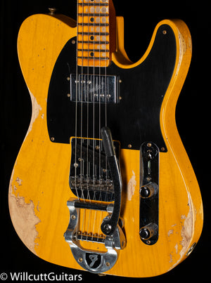 Fender Custom Shop CuNiFe Blackguard Telecaster Heavy Relic Aged Butterscotch Blonde Bigsby (736)