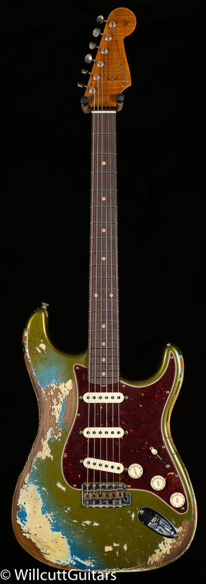 Fender Custom Shop Roasted 1960 Strat Super Heavy Relic Aged Olive Green (159)