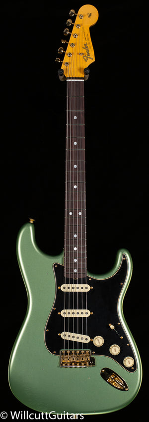 Fender Custom Shop Limited Edition 1965 Dual-Mag Stratocaster Aged Sage Green Metallic (334)