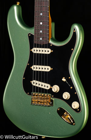 Fender Custom Shop Limited Edition 1965 Dual-Mag Stratocaster Aged Sage Green Metallic (334)