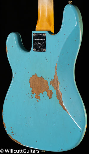 Fender Custom Shop 1963 Precision Bass Heavy Relic Aged Daphne Blue (416)