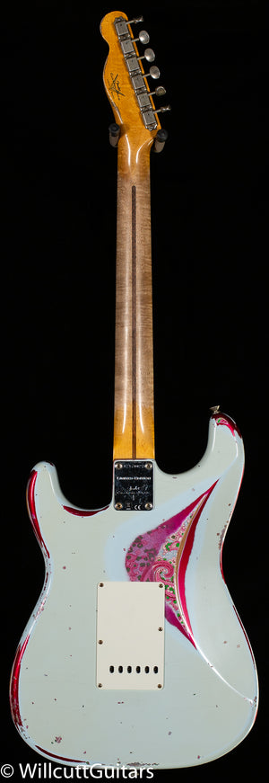 Fender Custom Shop Mischief Maker Heavy Relic Super Faded Aged Sonic Blue over Pink Paisley (027)