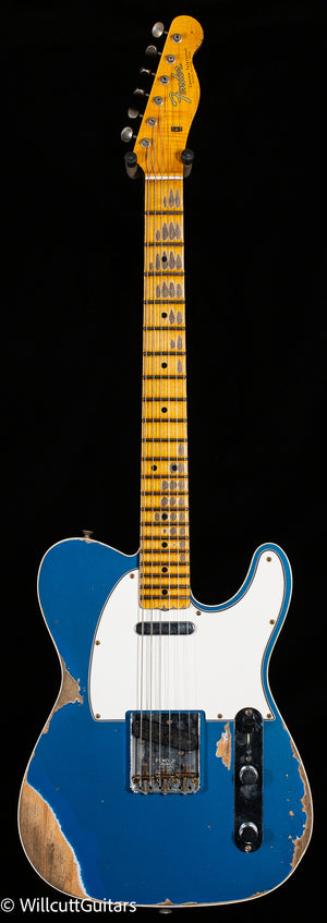 Fender Custom Shop 1965 Telecaster Custom Heavy Relic Faded Aged Lake Placid Blue (177)